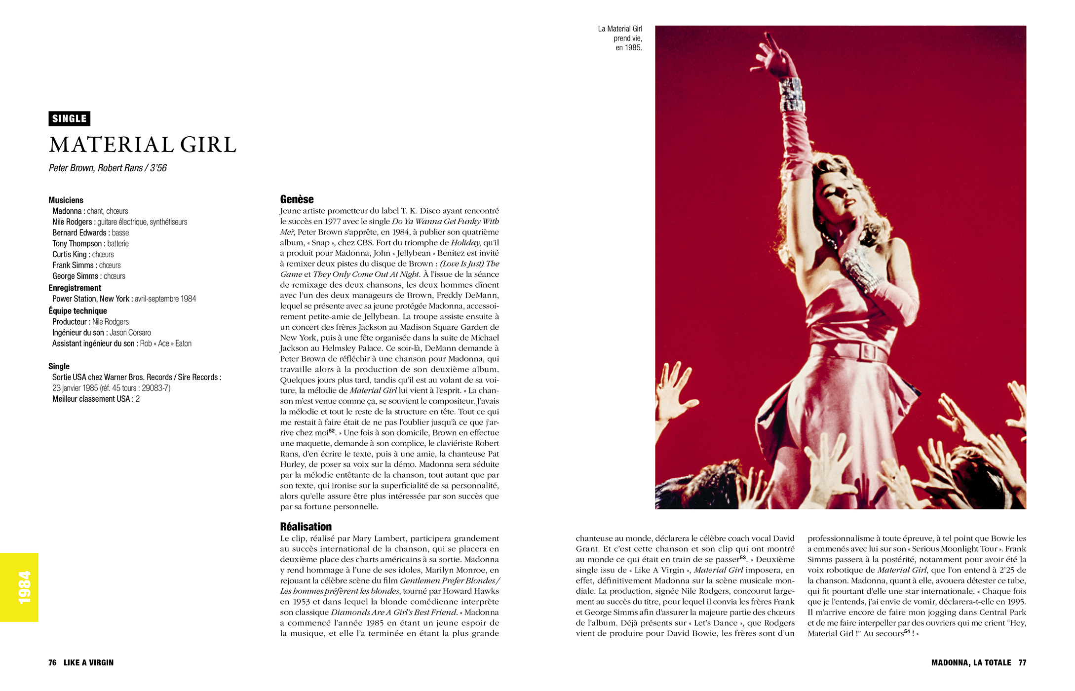 page intérieure de madonna la totale